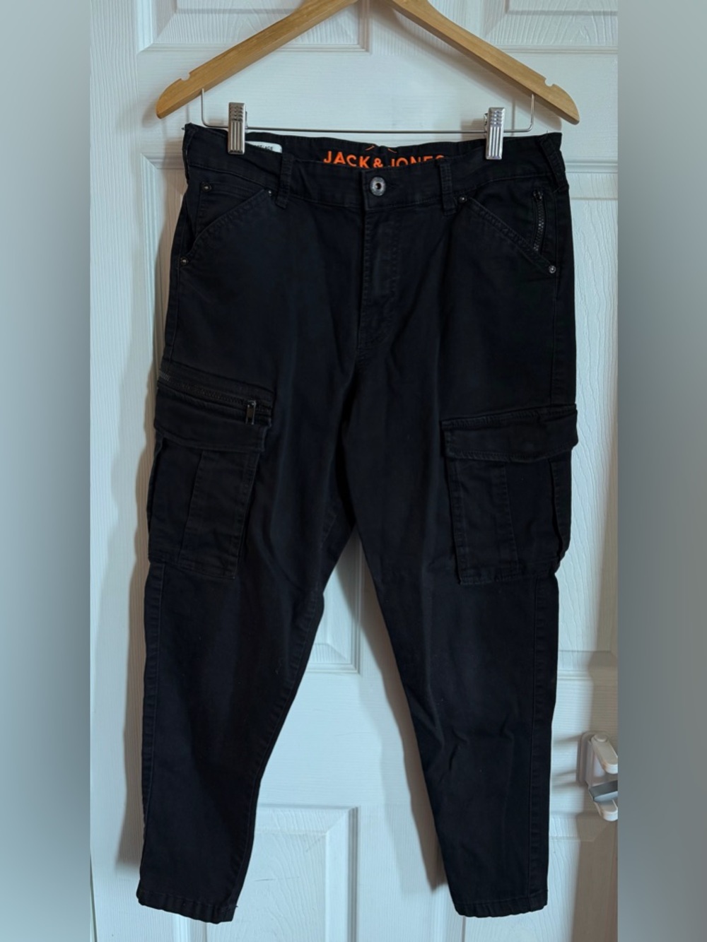 Jack & Jones Ace Dex Tapered Cargo Pants Black 32x32